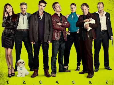 Seven Psychopaths Martin McDonagh, Colin Farrell, Sam Rockwell, Woody Harrelson, Tom Waits, and Christopher Walken, Abbie Cornish, Olga Kurylenko Željko Ivanek, Gabourey Sidibe, Kevin Corrigan