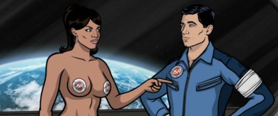 Archer 05 - Lana's man yetti shovel scoop cricket bat hands Lana Kane