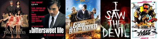 Kim Jee Woon - Tale of Two Sisters, Bittersweet Life, The Good The Bad The Weird, I Saw The Devil, The Last Stand