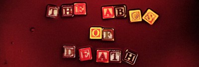 ABCs of Death Blood Baby Blocks Letters Logo