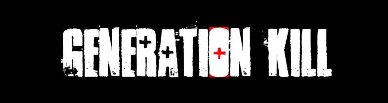 Generation Kill Logo Title Card Crosshair Alexander Skarsgård, James Ransone, Lee Tergesen, Jon Huertas, Stark Sands, Billy Lush, Jonah Lotan, Wilson Bethel, Pawel Szajda, Chance Kelly, Eric Ladin,