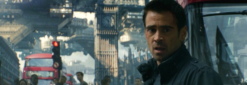 Total Recall Remake London Big Ben Colin Farrell , Kate Beckinsale, Jessica Biel, Bryan Cranston, Bokeem Woodbine, Bill Nighy, John Cho, Steve Byers, Ethan Hawke,