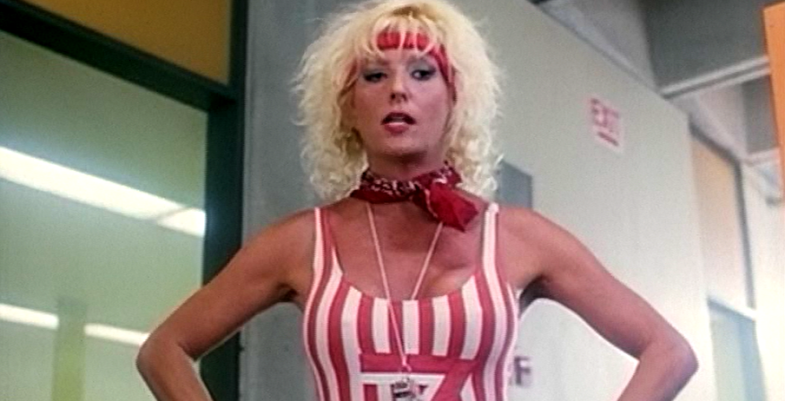 Dr Alien, Physical Ed Gym Teacher Billy Jacoby, Judy Landers, Olivia Barash, Troy Donahue, Stuart Fratkin, Arlene Golonka, Jim Hackett, Bobby Jayne, Julie Gray, Linnea Quigley, Ginger Lynn,